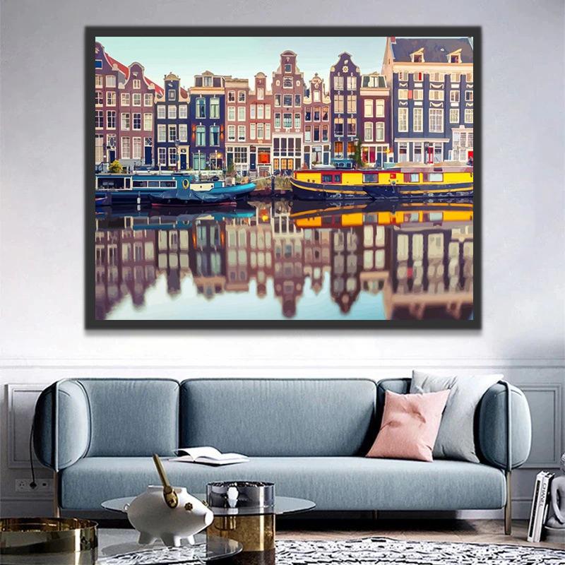 Casas de Colores en Venecia Pintar por Números