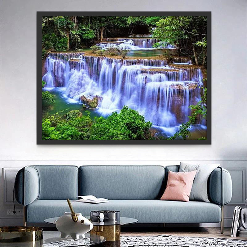 Cascada en el Bosque Pintar por Números