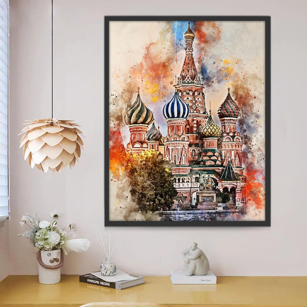 Catedral de San Basilio en Moscú Pintar por Números