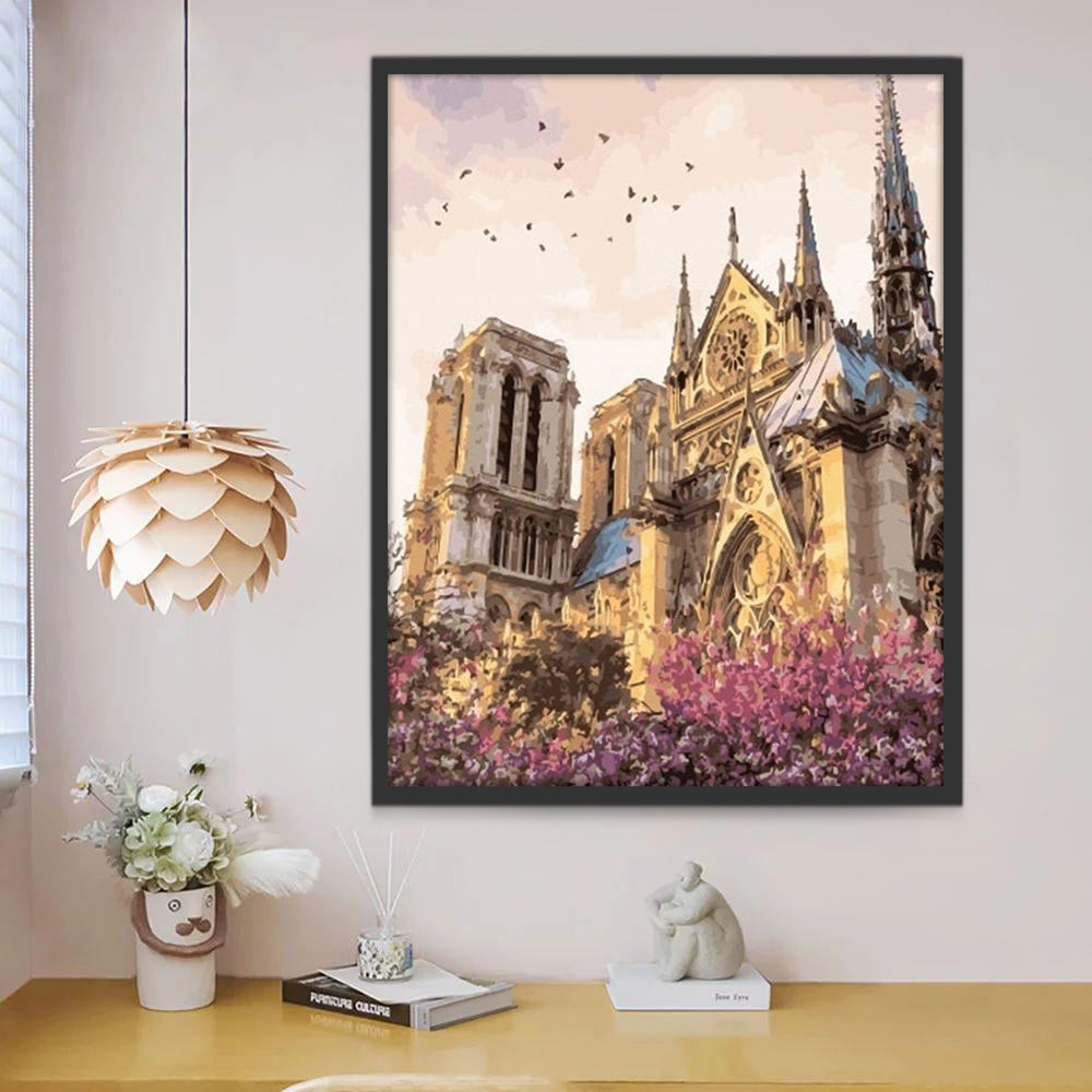 Catedral Hermosa al Atardecer Pintar por Números