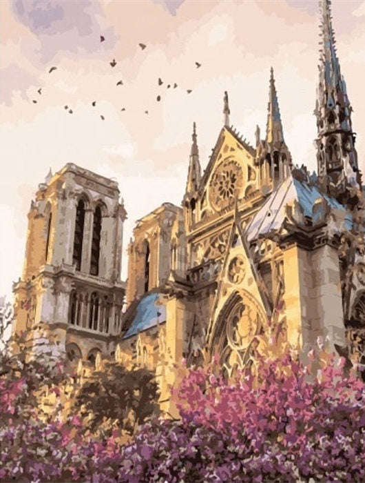 Catedral Hermosa al Atardecer Pintar por Números