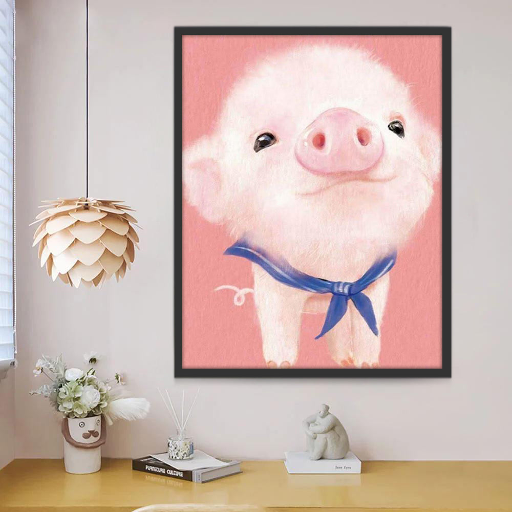Cerdo Bebé Adorable Pintar por Números