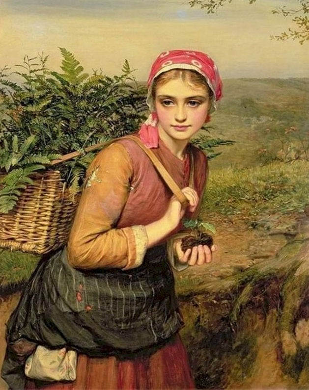 Chica Adorable con Cesta en el Campo Pintar por Números