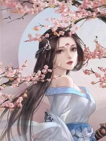 Chica de Traje Chino Tradicional Pintar por Números