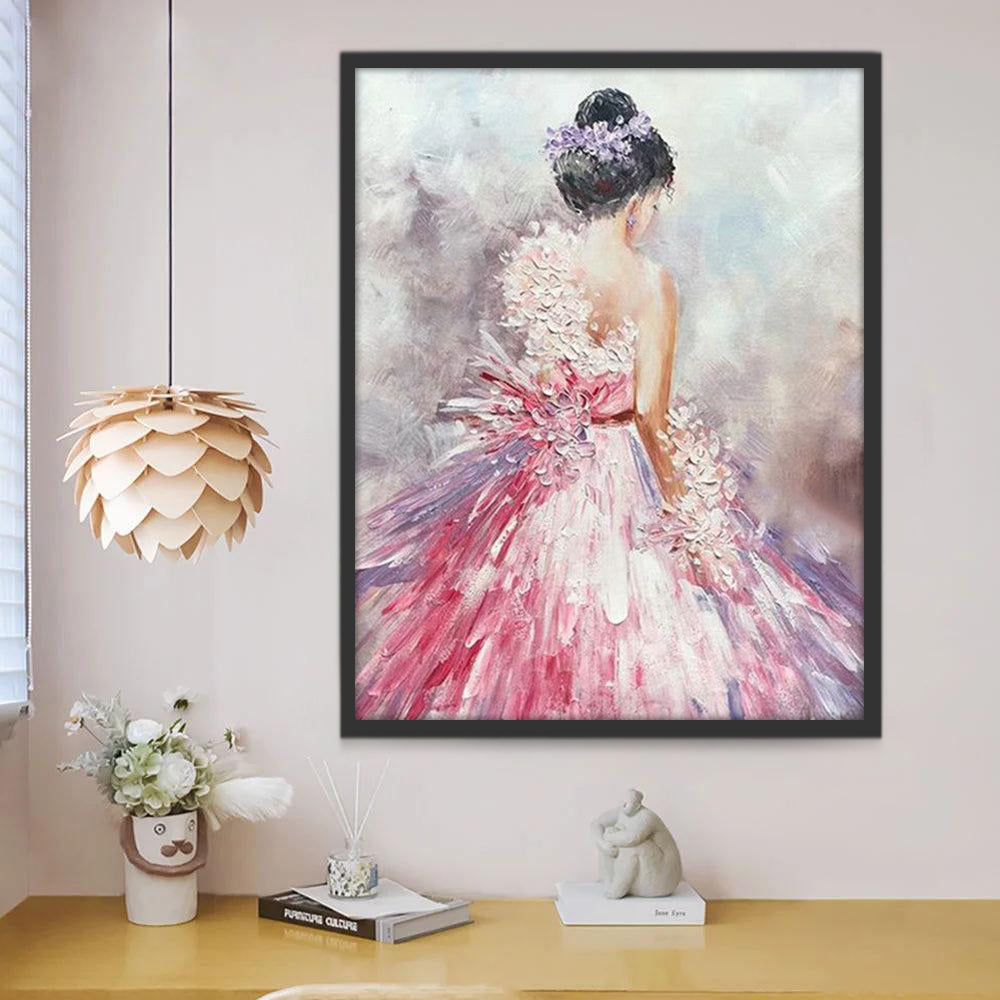 Chica Elegante de Vestido Hermoso Pintar por Números