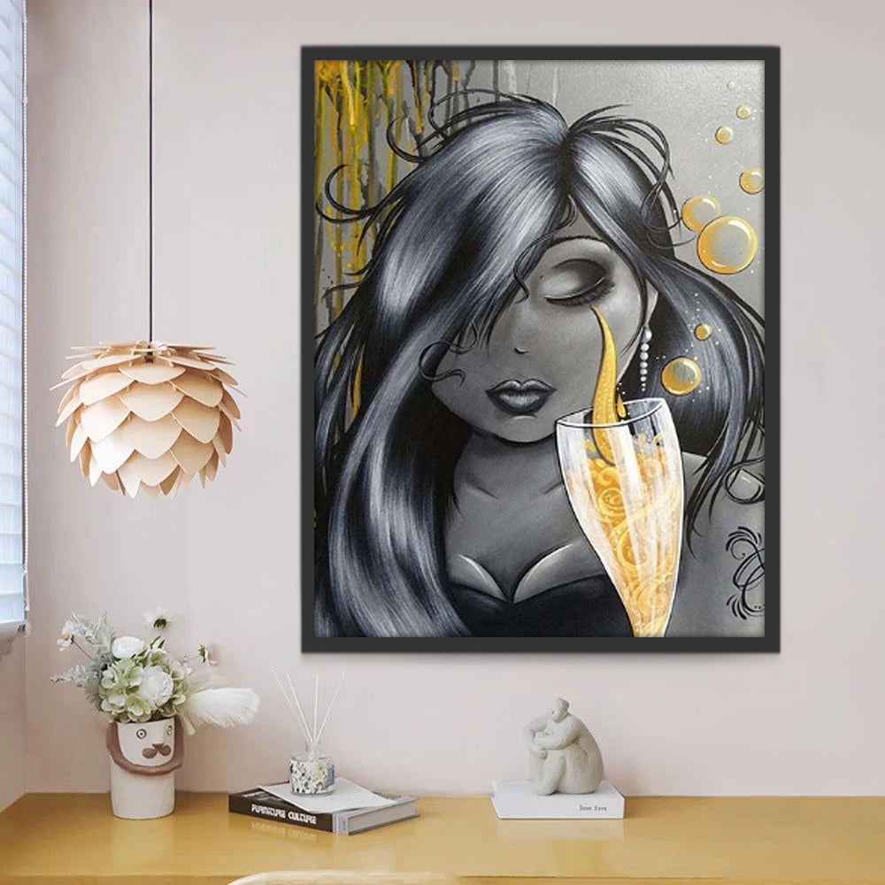 Chica Gorda de Cabello Despeinado Pintar por Números