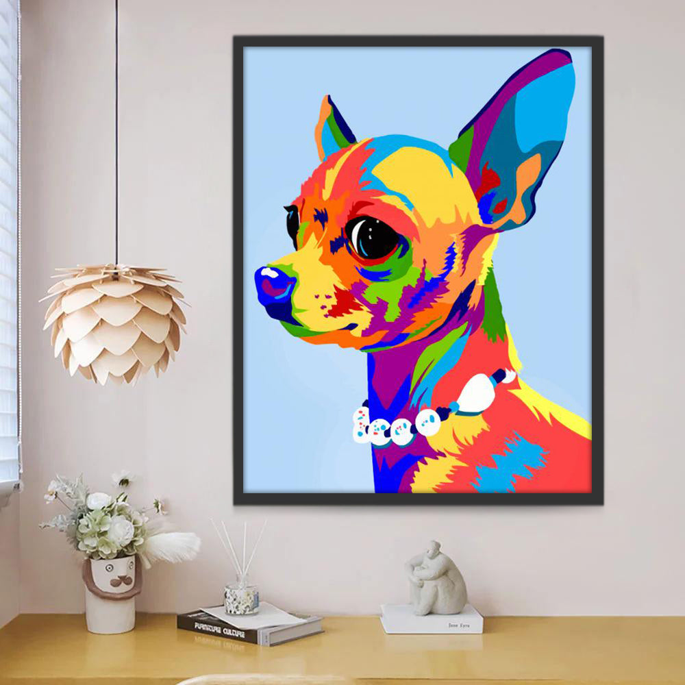 Chihuahua Colorido Pintar por Números