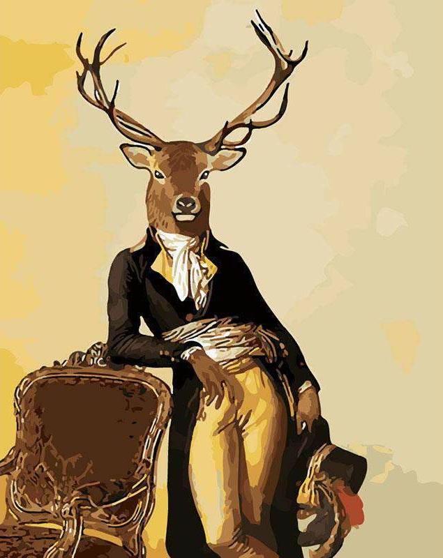 Ciervo Caballero Elegante Pintar por Números