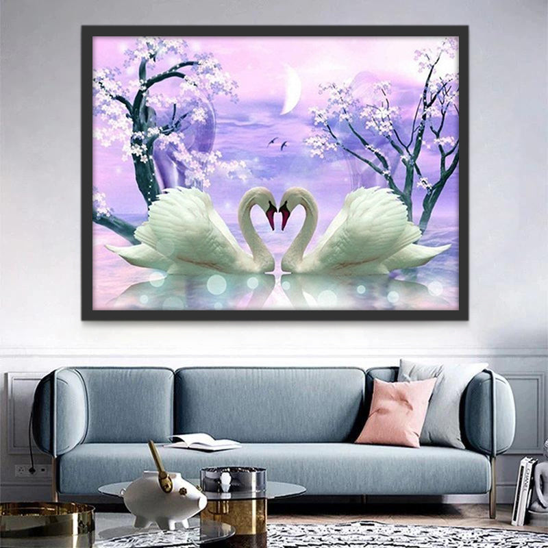 Cisnes de Amor Pintar por Números