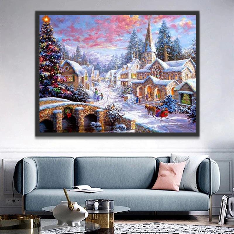 Ciudad en la Navidad Pintar por Números