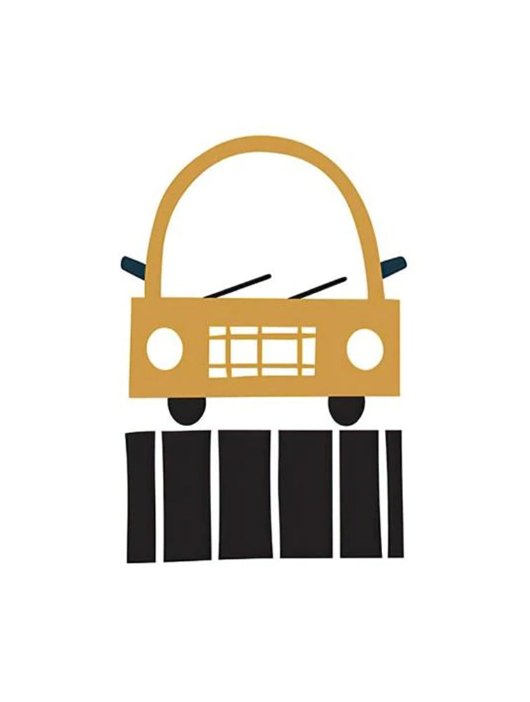 Coche Lindo en el Camino Pintar por Números Niños