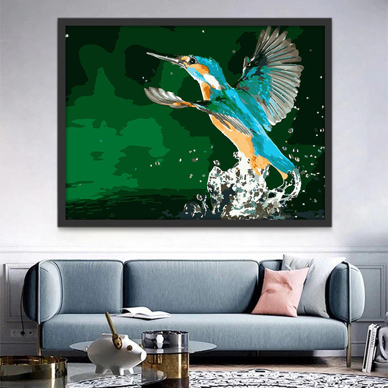 Colibrí Volando de Agua Pintar por Números
