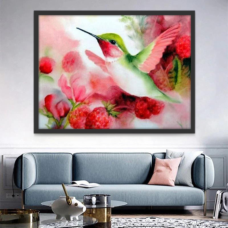 Colibrí Volando y Bayas Pintar por Números