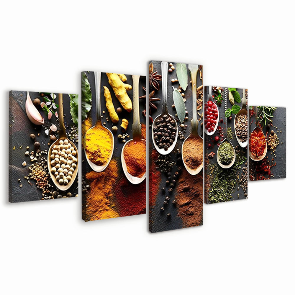Condimentos y Especias para Comidas 5 Partes Pintar por Números