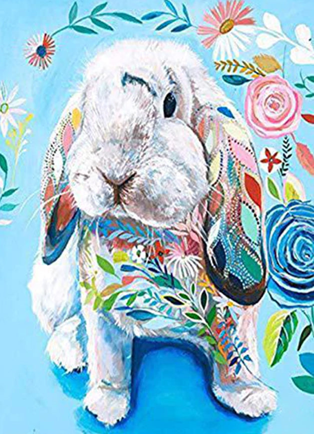 Conejo de Orejas Coloridas Pintar por Números