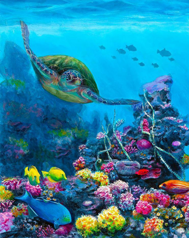 Corales Coloridos y Tortuga Pintar por Números