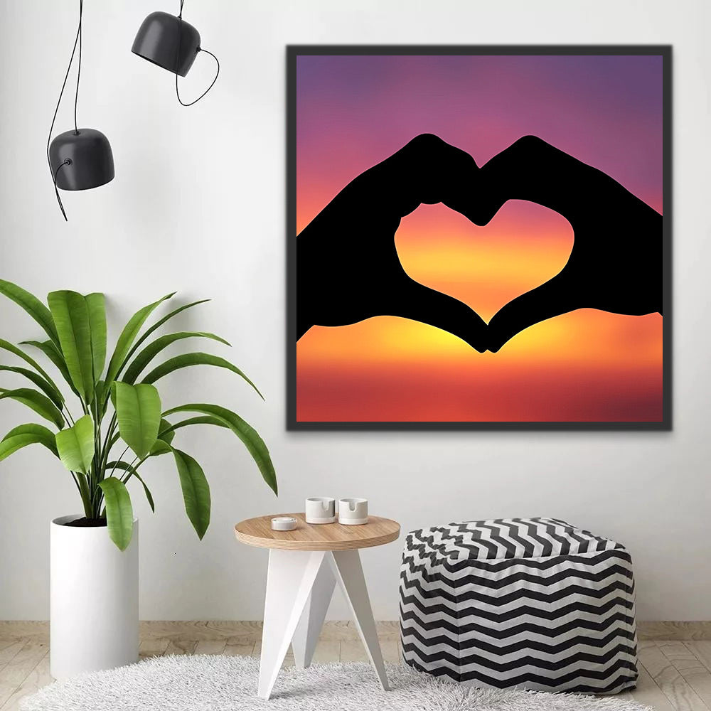 Corazón de Manos de Pareja Pintar por Números