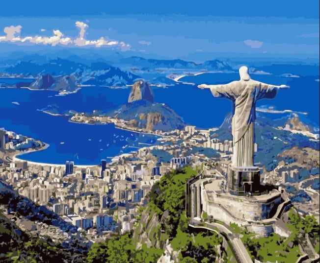 Cristo Redentor en Río de Janeiro Pintar por Números