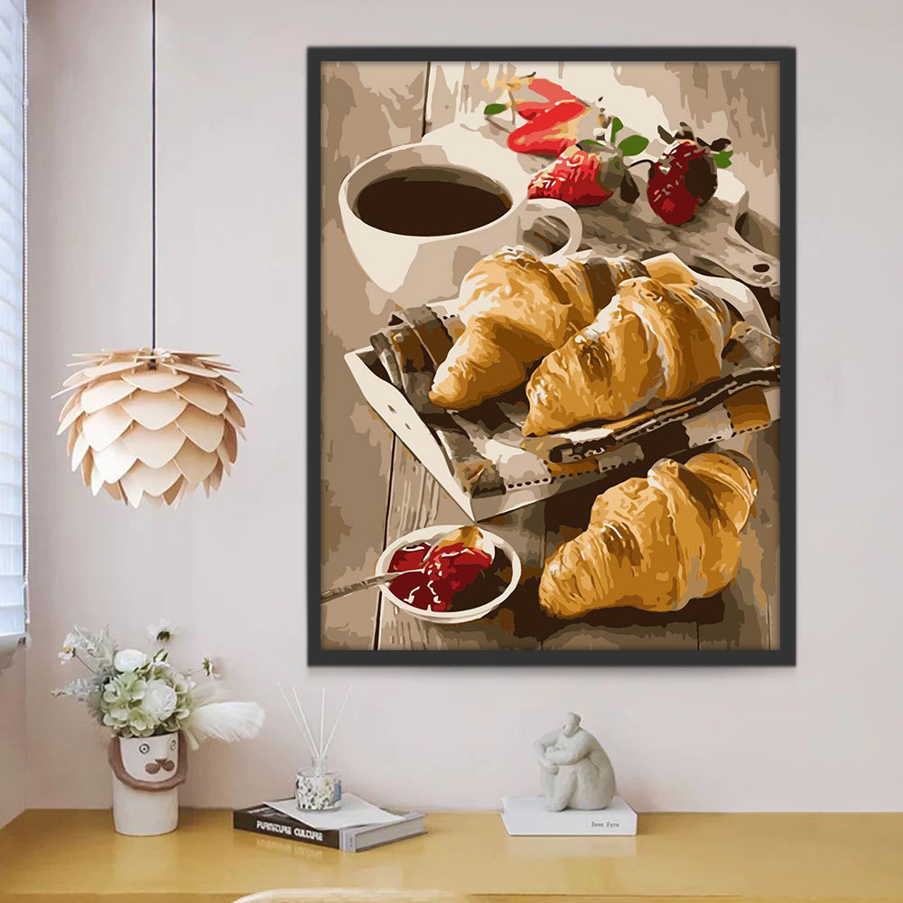 Cruasanes Deliciosos Pintar por Números