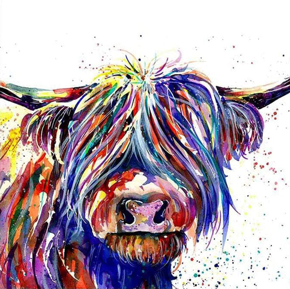 Cuadro de Colores Brillantes del Yak Pintar por Números