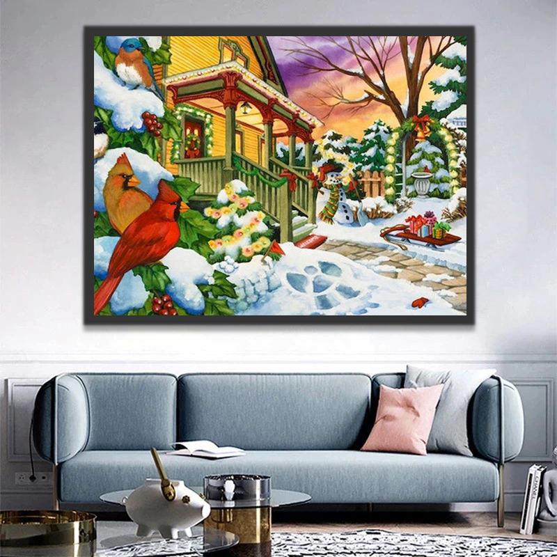 Decoraciones Navideñas delante de la Casa Pintar por Números