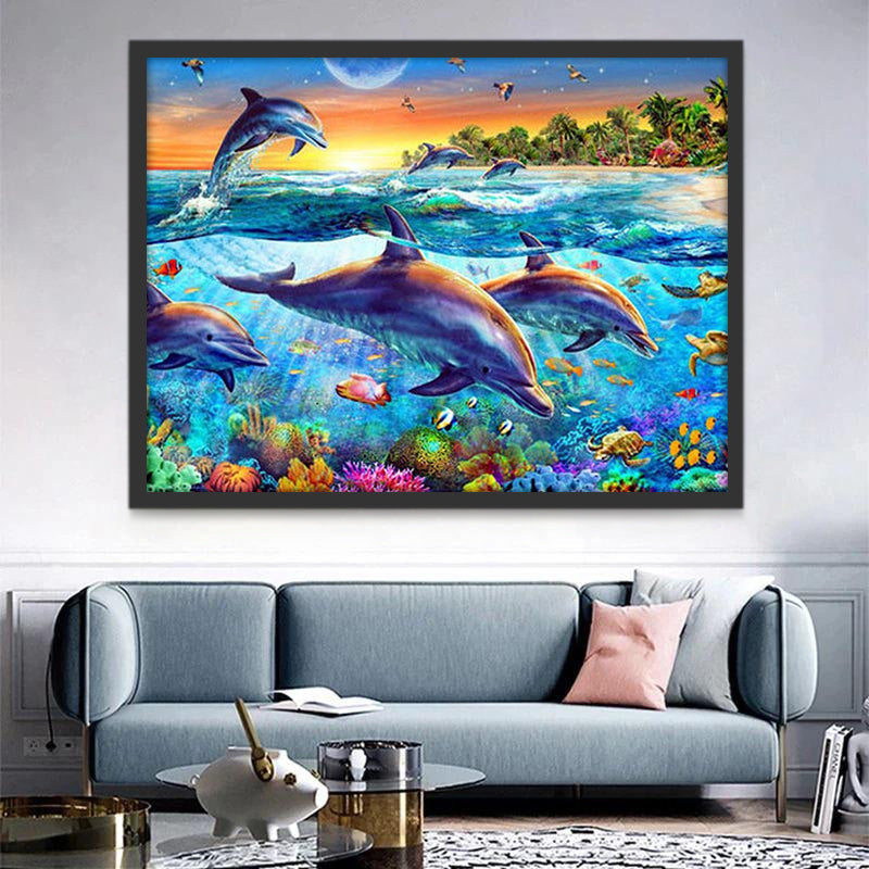 Delfines en el Océano Pintar por Números