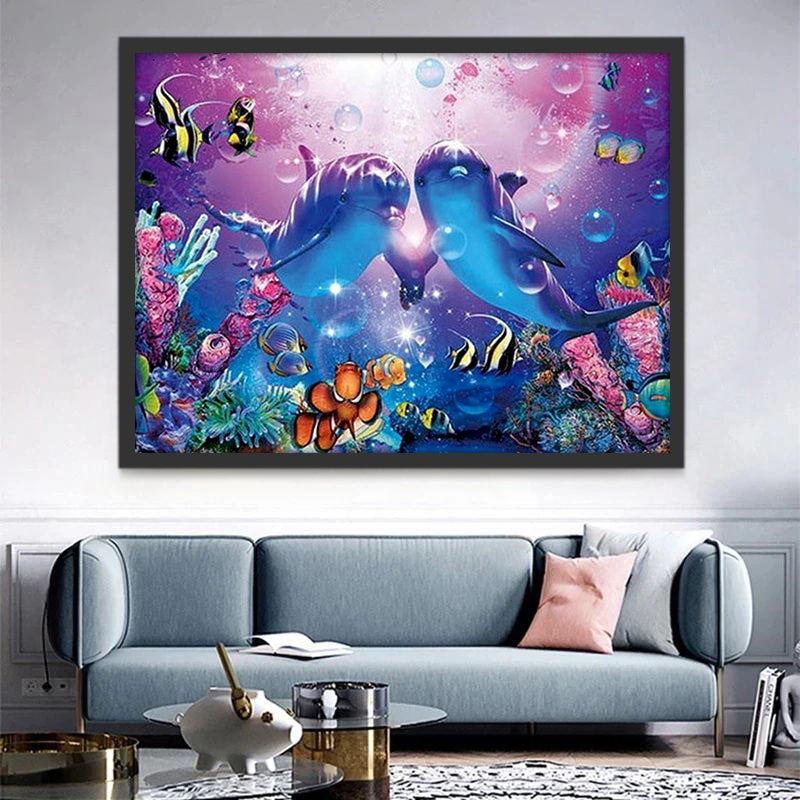 Delfines Enamorados Pintar por Números