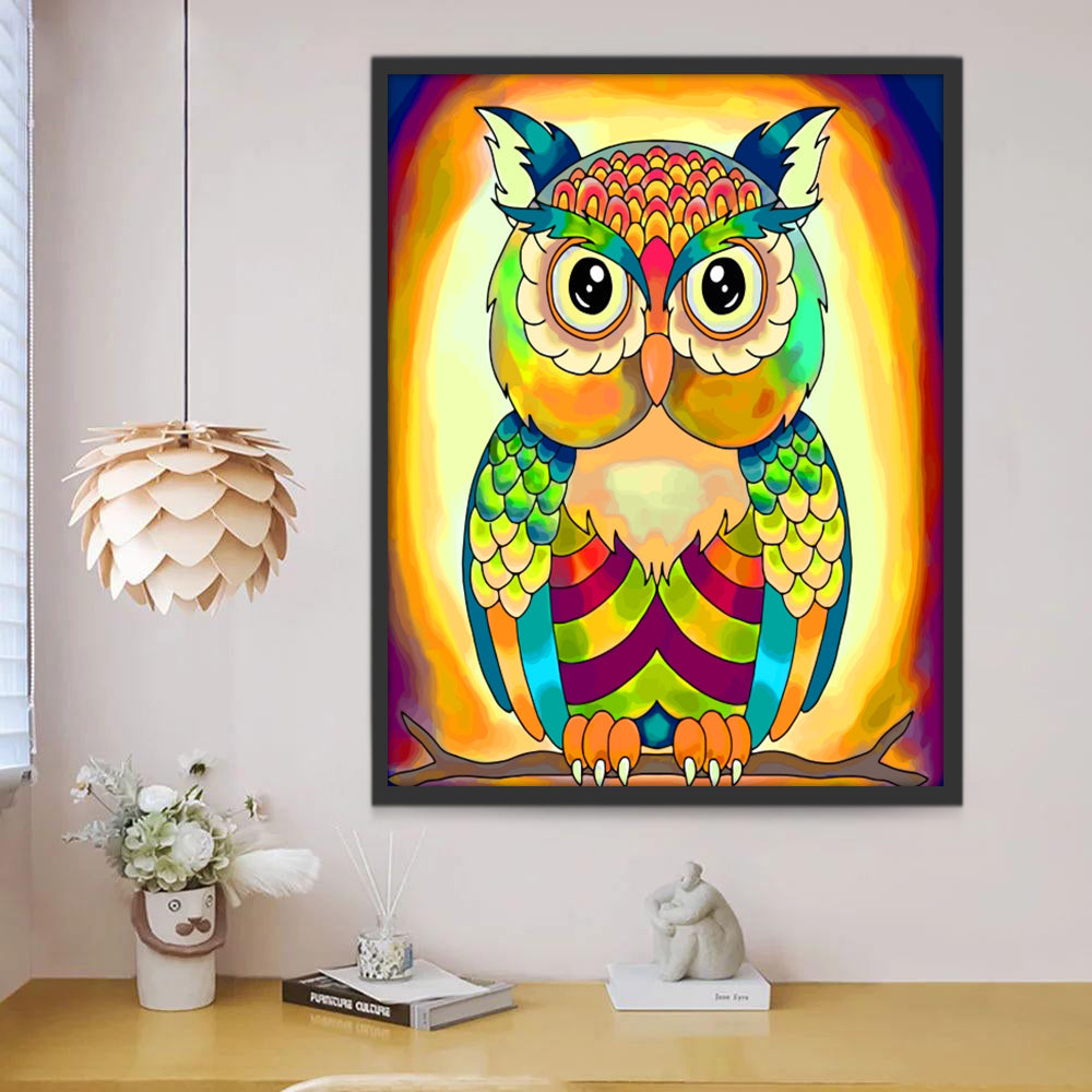 Libélula Verde y Fondo Colorido Pintar por Números