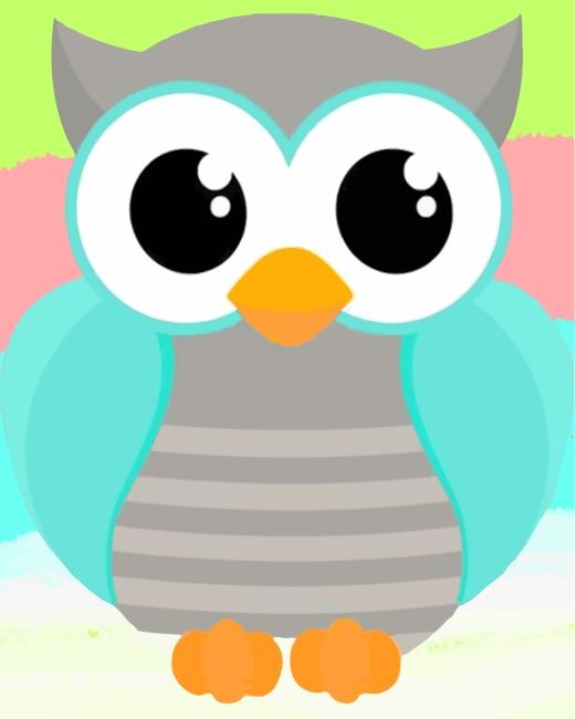 Dibujo de Búho Lindo Pintar por Números Niños