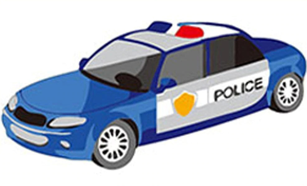 Dibujo de Coche de Policía Pintar por Números Niños