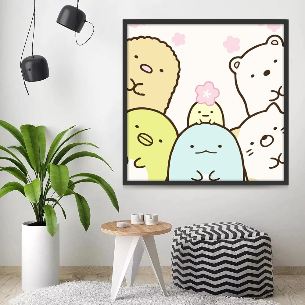 Dibujo de Oso Lindo con Su Compañero Pintar por Números