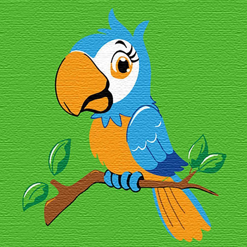Dibujo de Papagayo Lindo Pintar por Números Niños