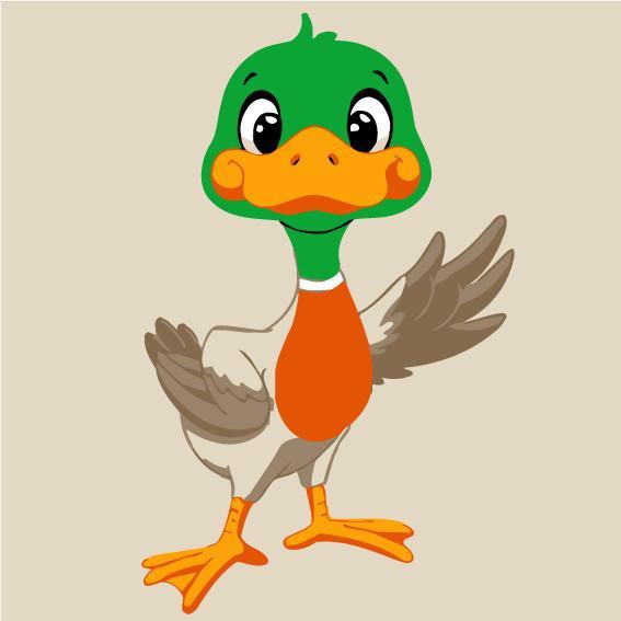 Dibujo de Pato con Sonrisa Pintar por Números Niños