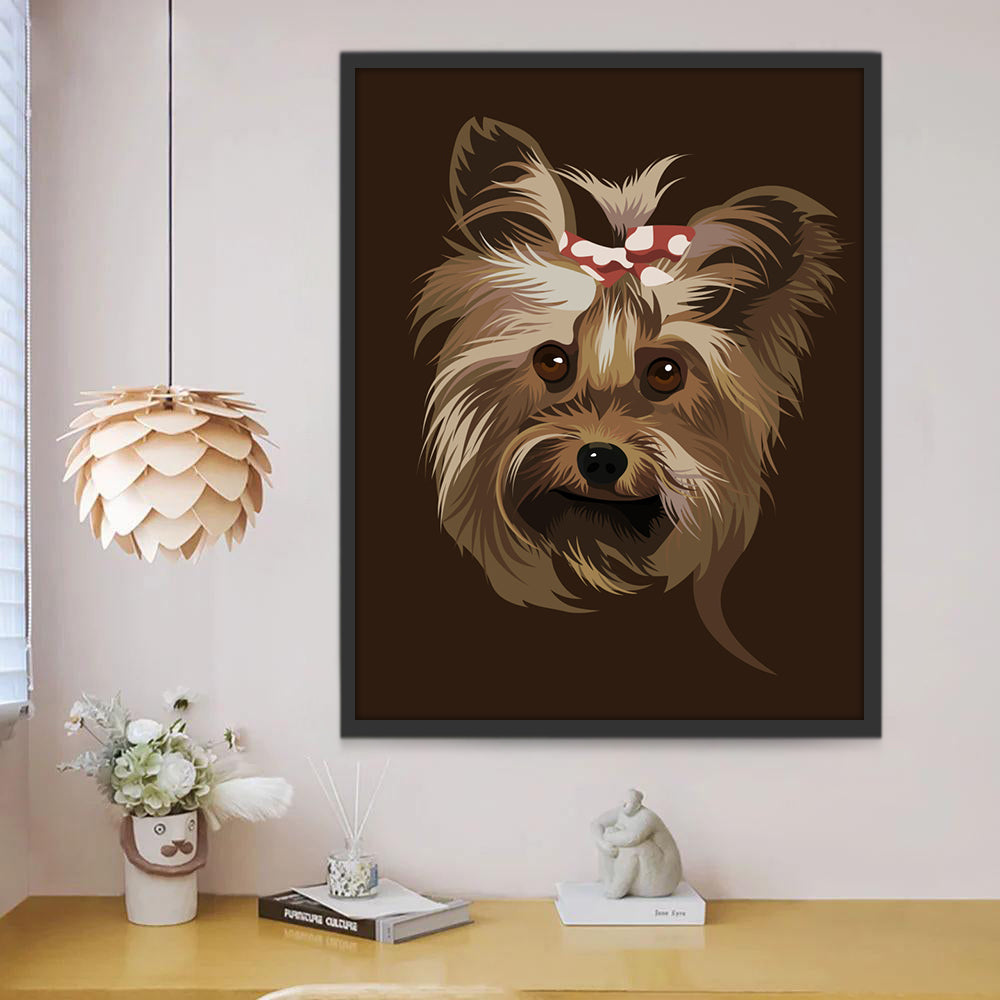 Dibujo de Perro Lindo Pintar por Números