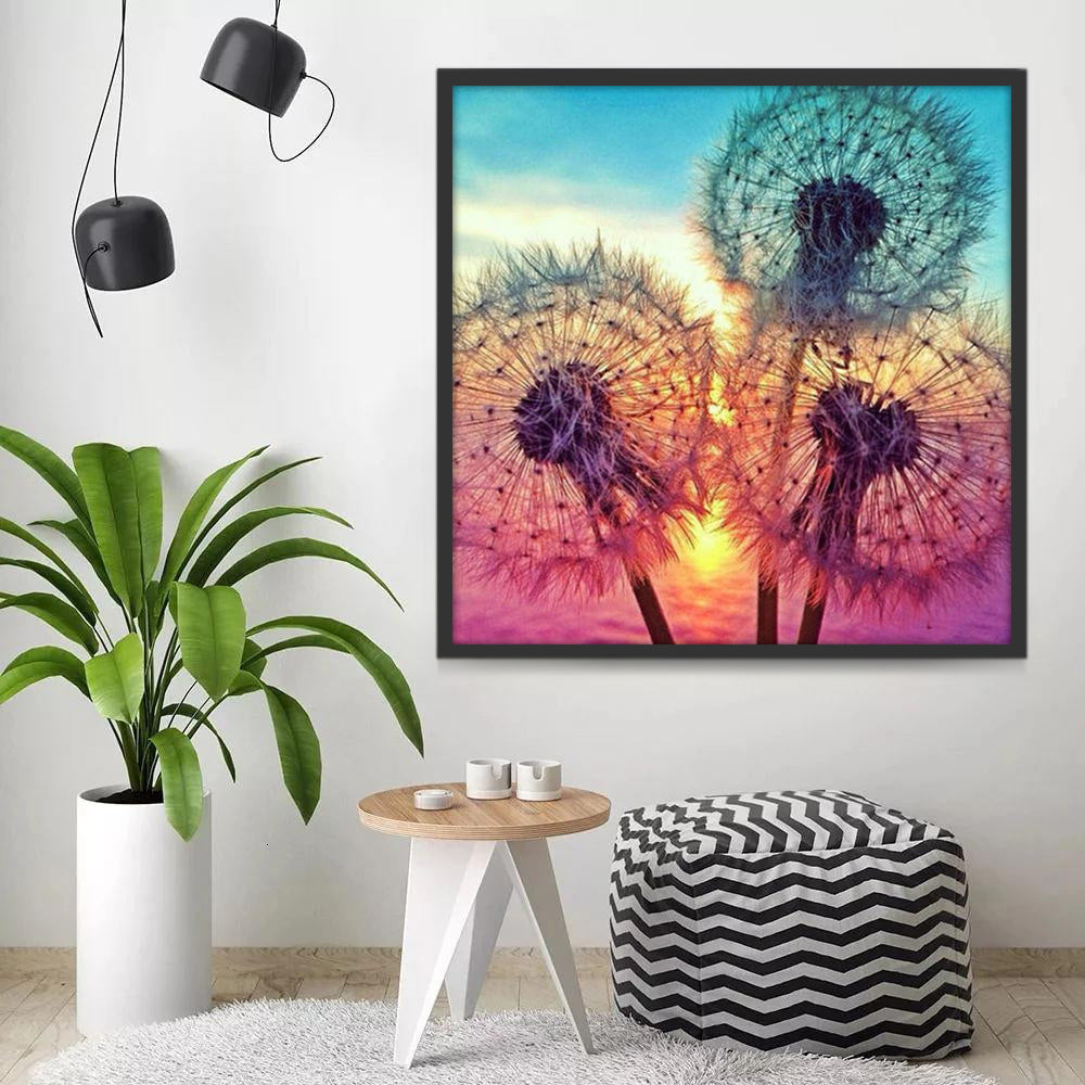 Diente de León de Colores Diferentes al Sol Pintar por Números
