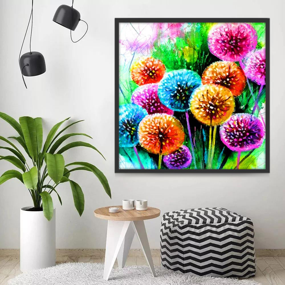 Diente de León de Colores Diversos Pintar por Números