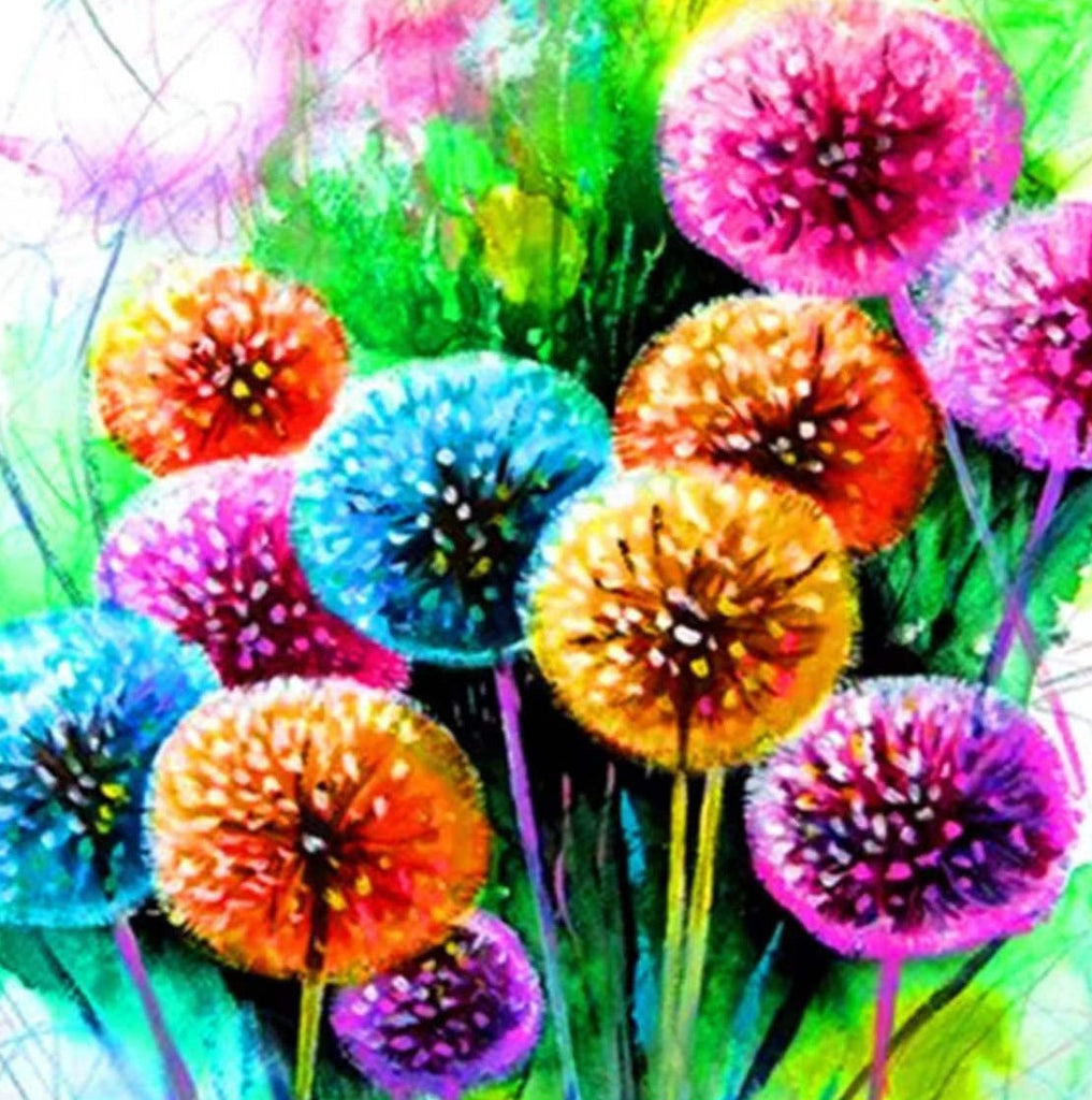 Diente de León de Colores Diversos Pintar por Números