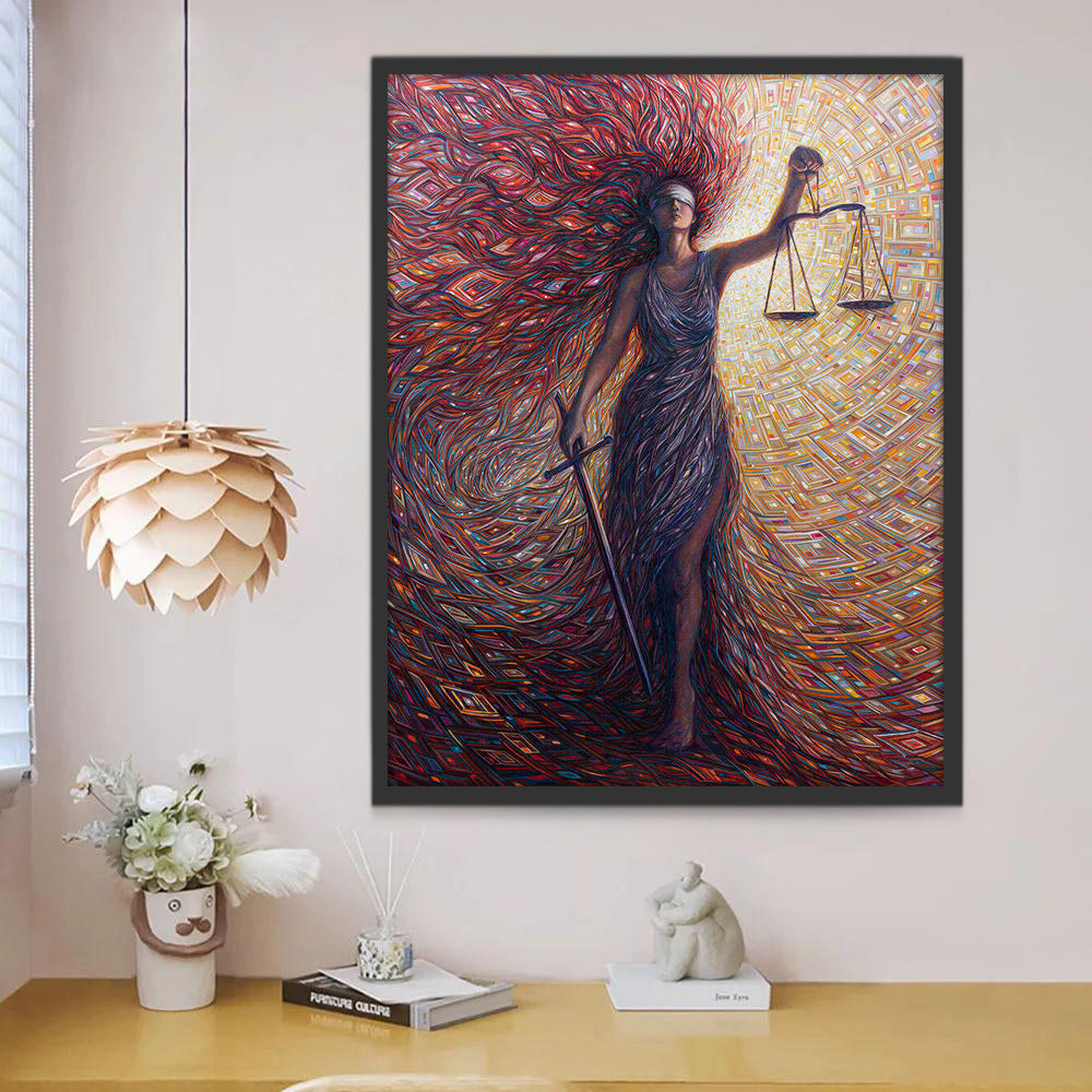 Diosa de la Justicia Pintar por Números
