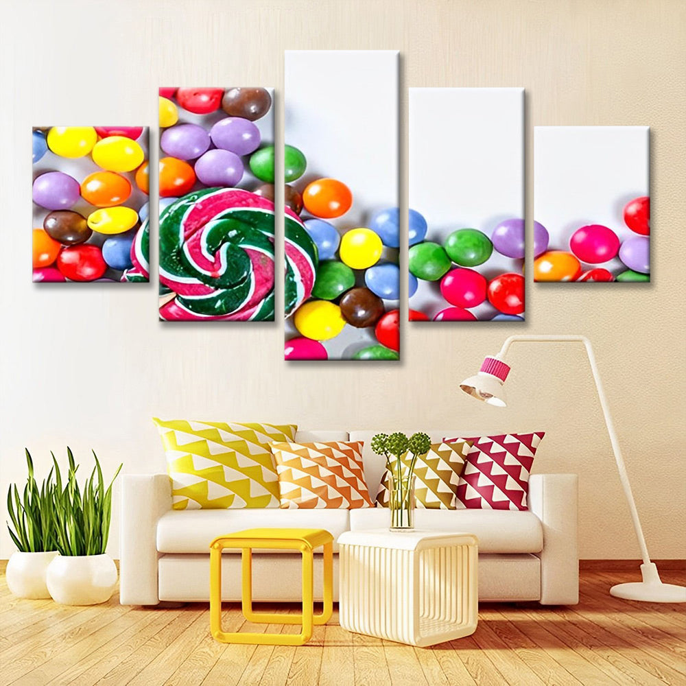 Diversos Caramelos 5 Partes Pintar por Números