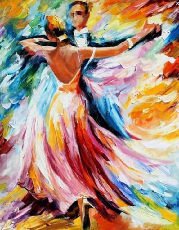 Dos Bailarines de Vals Pintar por Números