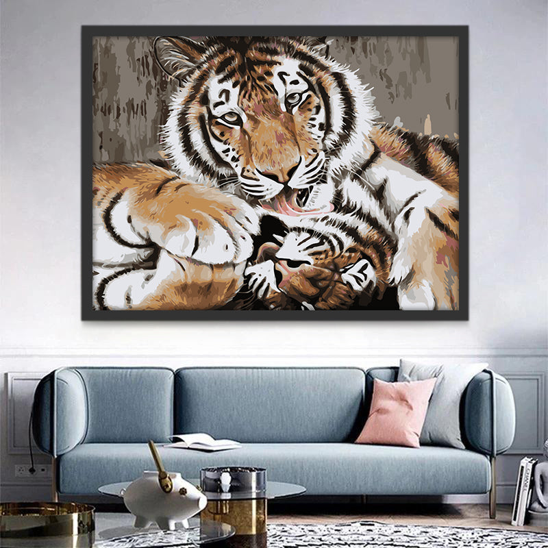 Dos Tigres Pintar por Números
