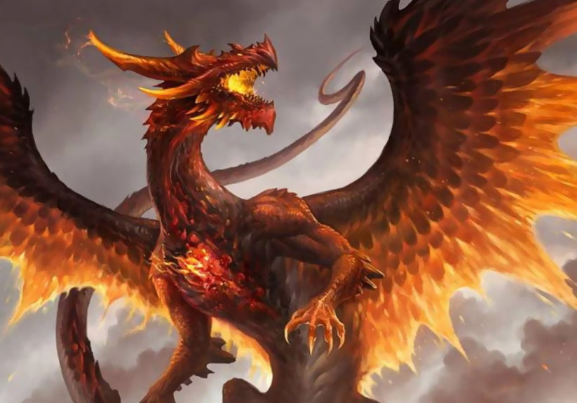 Dragón de Fuego en el Cielo Pintar por Números