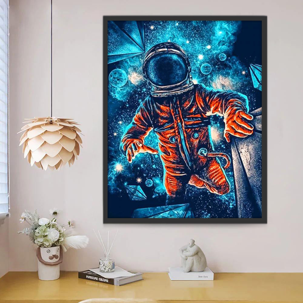El Astronauta con Traje Espacial en el Espacio Pintar por Números