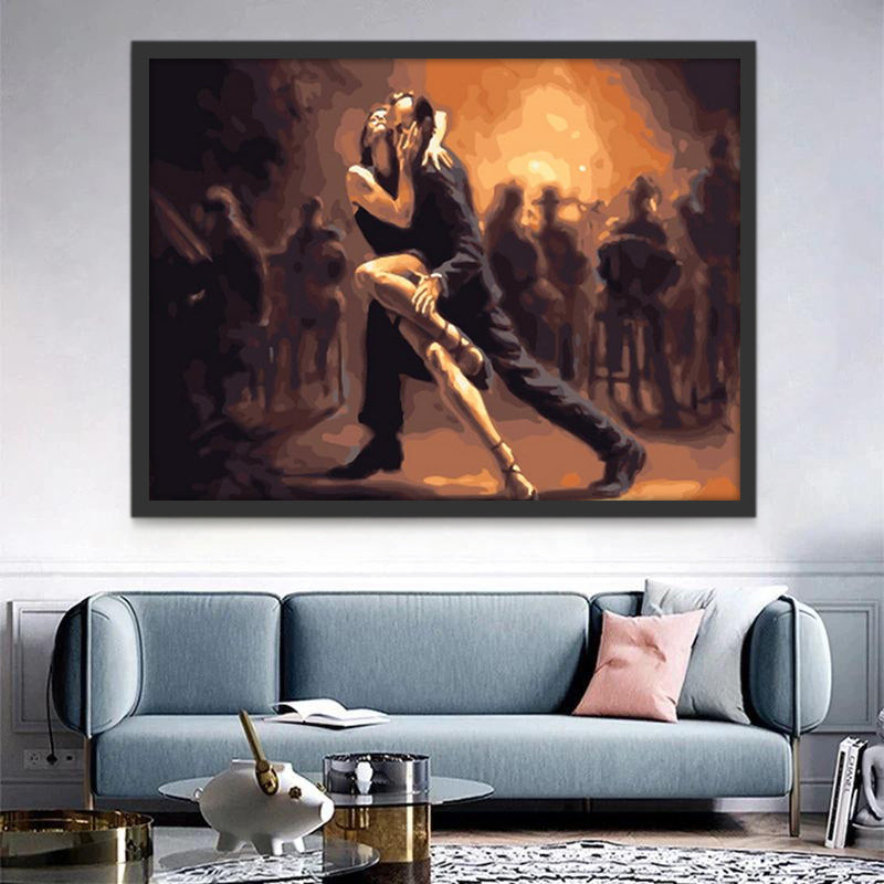 El Baile Elegante de Dos Bailarines Pintar por Números