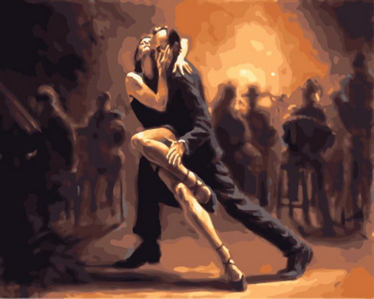 El Baile Elegante de Dos Bailarines Pintar por Números