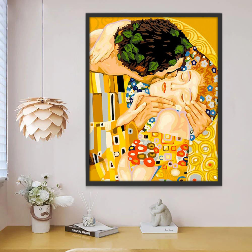 El Beso de Pintor Austríaco Gustav Klimt Pintar por Números