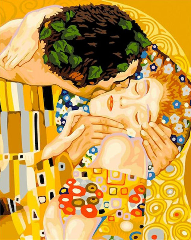 El Beso de Pintor Austríaco Gustav Klimt Pintar por Números