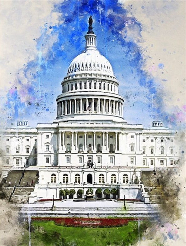 El Capitolio en Washington Pintar por Números