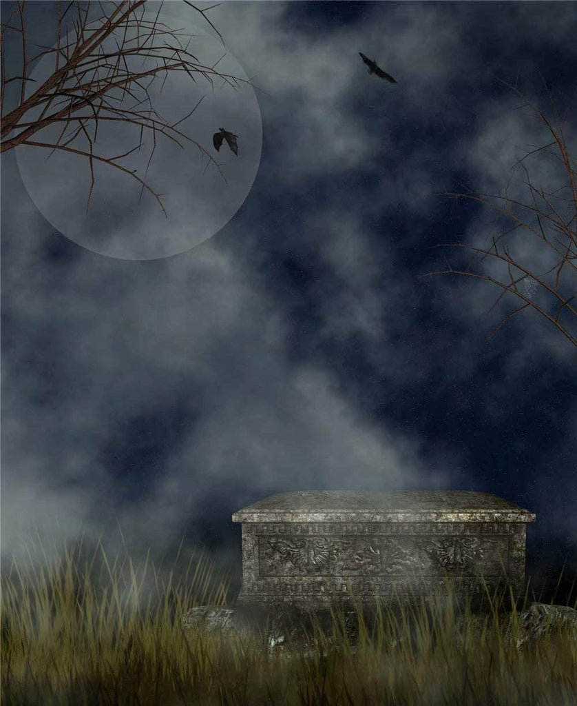 El Cementerio y la Niebla en la Noche Pintar por Números