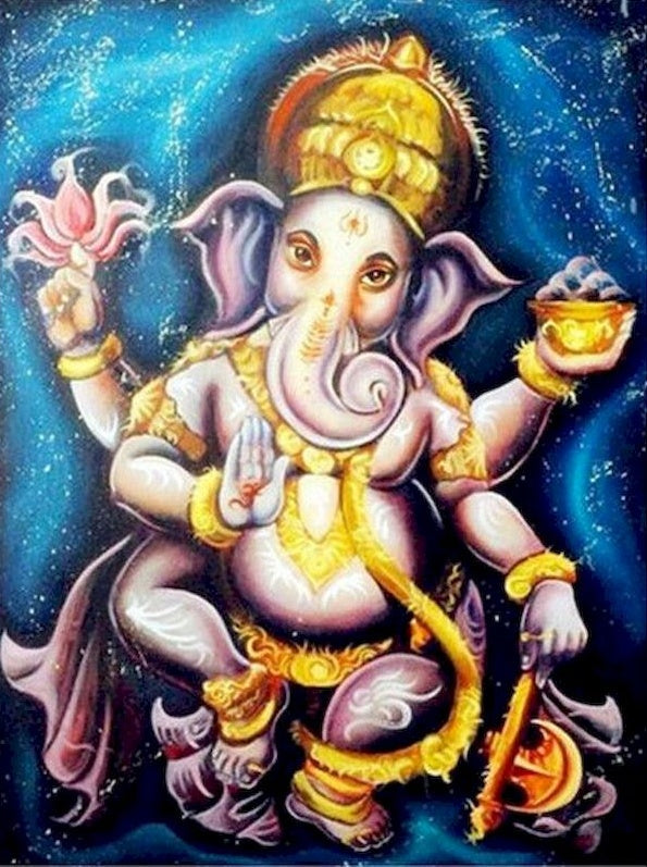 El Dios Elefante Ganesha del Hinduismo Pintar por Números